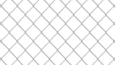 Chain link fence pattern. Realistic geometric texture Stock Illustration