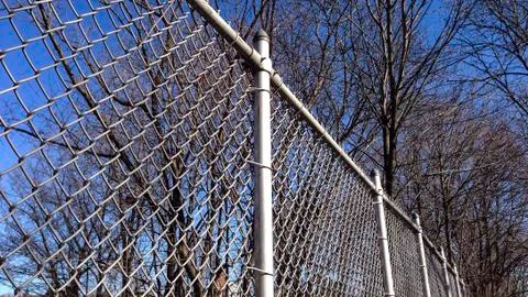 Chain Link Fence Foto stock