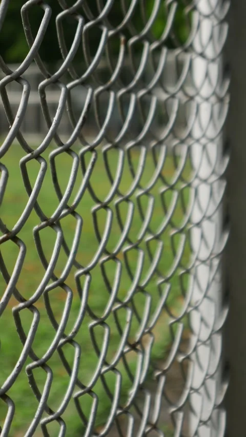 Chain Link Fence with Shallow Depth of Field Video stock 318213845