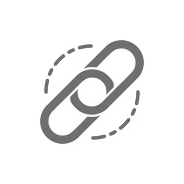 Chain, link, hyperlink grey icon. Isolated on white background 스톡 일러스트