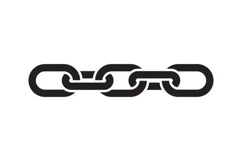 Chain link icon. Connection sign vector illustration. Linked interface design Illustrazione stock