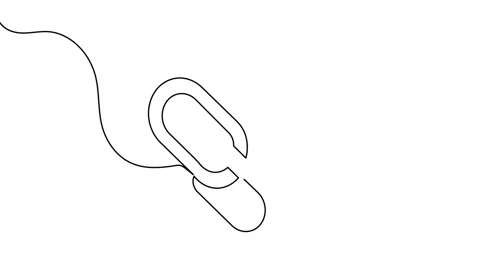 Chain link icon continuous one line drawing animation video Stock Footage 310229079