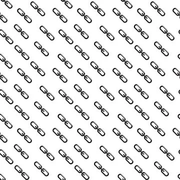 Chain link icon. Flat design style. Seamless pattern. Vector Stock Illustration