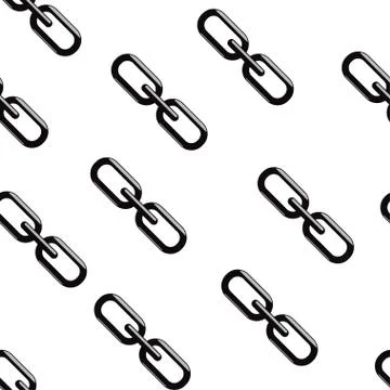 Chain link icon. Flat design style. Seamless pattern. Vector Stock Illustration