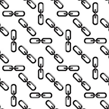 Chain link icon. Flat design style. Seamless pattern. Vector イラスト素材