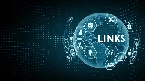 Chain Link icon. Hyperlink chain symbol concept Stock Footage 142677468