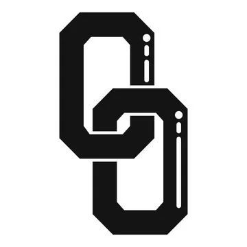 Chain link icon simple vector. Computer button Illustrazione stock