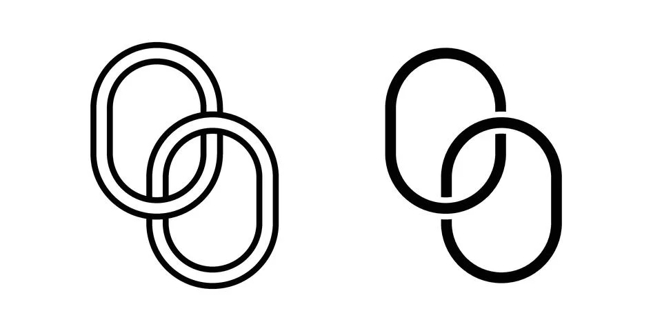 Chain link icon vector design illustrations イラスト素材