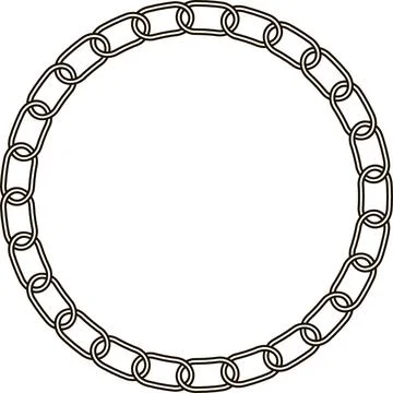 Chain link pattern, circle vector chain 스톡 일러스트