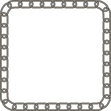 Chain link pattern vector square chain Illustrazione stock