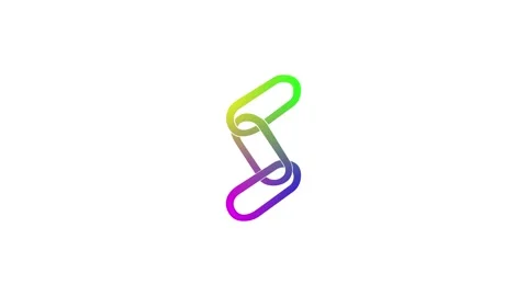Chain link shape icon multiple color animation 動画素材 278860250