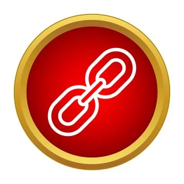 Chain link symbol representing connection and hyperlink icon Illustrazione stock