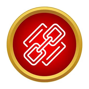 Chain link symbol representing connection and hyperlink Stock Illustration