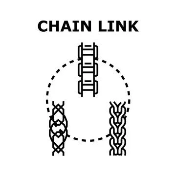 Chain link vector concept symbolizing connection and strength 库存插图