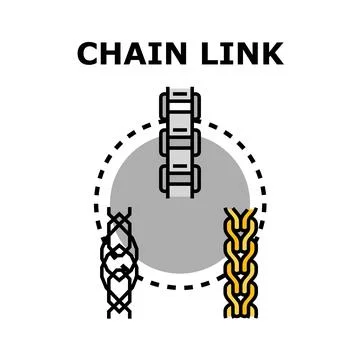 Chain link vector concept symbolizing connection and strength 库存插图