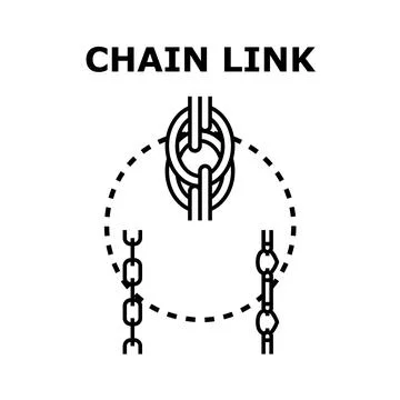 Chain link vector icon illustrating connection concepts Stock Illustration