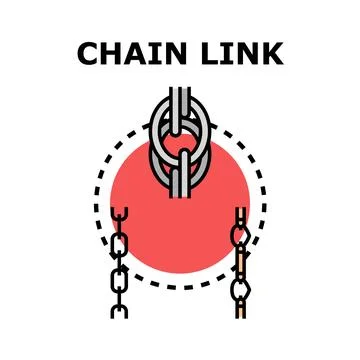 Chain link vector icon illustrating connection concepts Stock Illustration