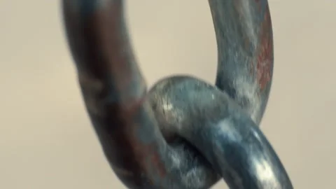 Chain links close-up.4K Macro detail. 動画素材 155276758