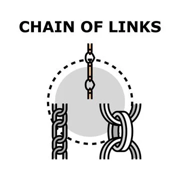 Chain of links concept with various styles Stock Illustration