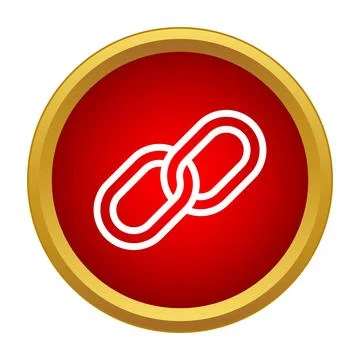 Chain links forming connection internet web icon Stock Illustration