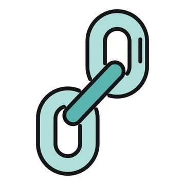 Chain links forming connection internet symbol icon 库存插图