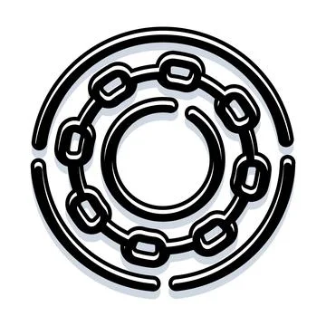 Chain links forming an interconnected circle concept Stock-Illustration