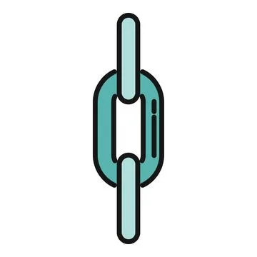 Chain links forming strong bond and connection Stock Illustration