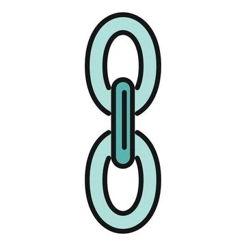 Chain links forming strong connection and unity Stock Illustration