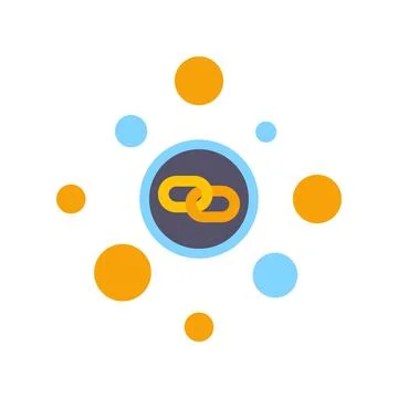 Chain links icon representing networking and connection 스톡 일러스트