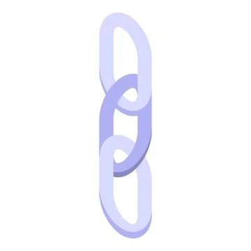 Chain links interlocking creating strong connection isometric icon Stock Illustration