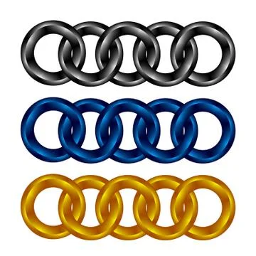 Chain links set Stock Illustration