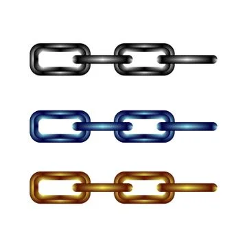 Chain links set Stock Illustration