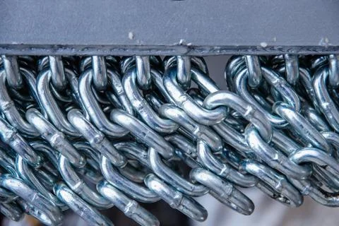 Chain links with shallow depth of field Stock Photos