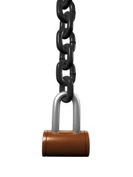 Chain lock Ilustración de archivo