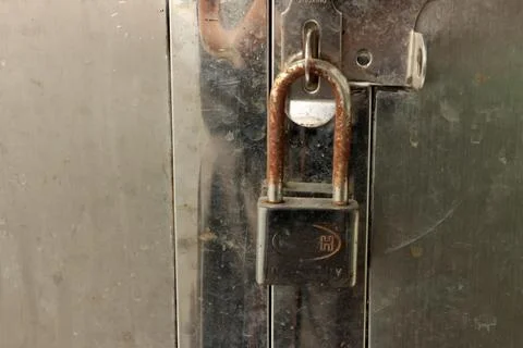 Chain lock Foto stock