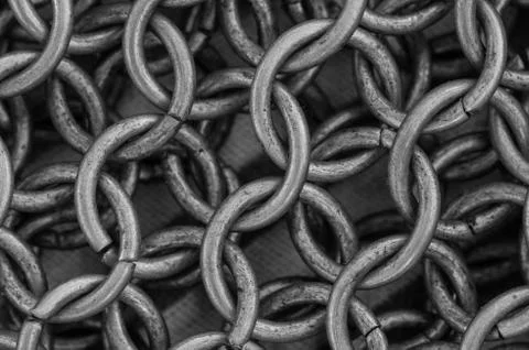 Chain mail close up 스톡 사진