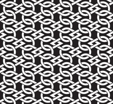 Chain mail of of intersecting drops. Celtic seamless pattern Stock Illustration