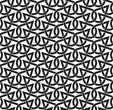 Chain mail of of intersecting drops. Celtic seamless pattern Stock Illustration