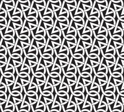 Chain mail of of intersecting drops. Celtic seamless pattern Stock Illustration