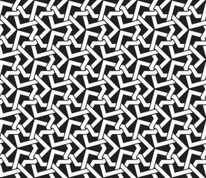Chain mail of intersecting geometric shapes of lines. Celtic seamless pattern Stock Illustration