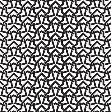 Chain mail of intersecting geometric shapes of lines. Celtic seamless pattern Stock Illustration