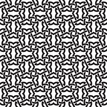 Chain mail of intersecting geometric shapes. Celtic seamless pattern Stock Illustration