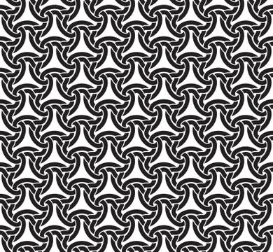 Chain mail of intersecting lines knots. Celtic seamless pattern Stock Illustration