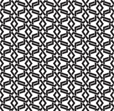 Chain mail of intersecting pentagons. Celtic seamless pattern Stock Illustration