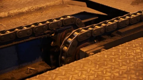 Chain mechanism close-up Stock Footage 116763241