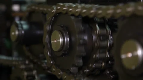 Chain mechanism. Stock Footage 27115680
