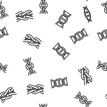 Chain metal connection link vector seamless pattern Illustrazione stock