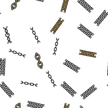 Chain metal connection link vector seamless pattern 스톡 일러스트