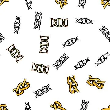 Chain metal connection link vector seamless pattern Illustrazione stock
