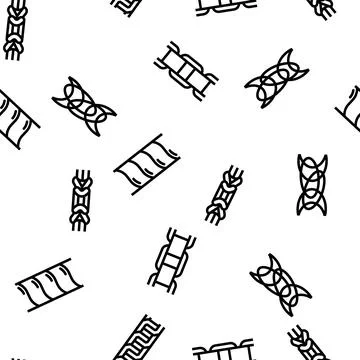 Chain metal link vector seamless pattern Stock Illustration